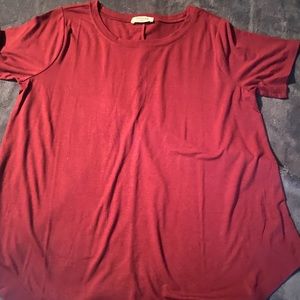 Zenana maroon t shirt 2x